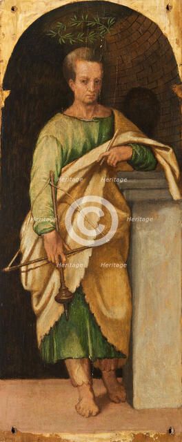 Nicostratus. From the Polyptych of the Four Crowned Martyrs, 1552. Creator: Badile, Antonio (1518-1560).