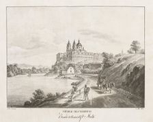 Nieder-oesterreich, Benedictinerstift Melk, 1819. Creator: Jakob Alt (Austrian, 1789-1872)