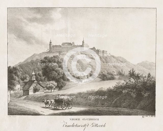 Nieder-oesterreich, Benedictinerstift Gottereich, 1819. Creator: Jakob Alt (Austrian, 1789-1872).