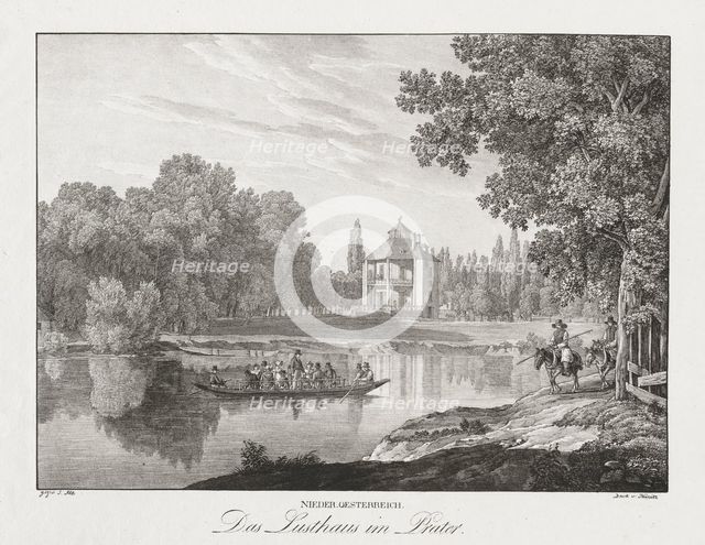 Nieder-oesterreich, Das Lusthaus im Prater. Creator: Jakob Alt (Austrian, 1789-1872).