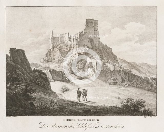 Nieder-oesterreich, Die Ruinen des Schlosses. Creator: Jakob Alt (Austrian, 1789-1872).