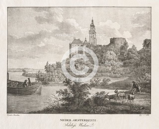 Nieder-oesterreich, Schloss Walseel. Creator: Jakob Alt (Austrian, 1789-1872).