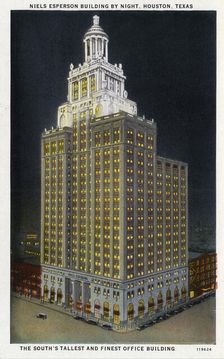 Niels Esperson Building at night, Houston, Texas, USA, 1928
