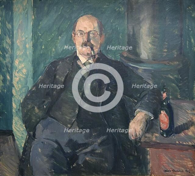 Niels Fischer;Portrait of a Man, 1917. Creator: Niels Hansen.