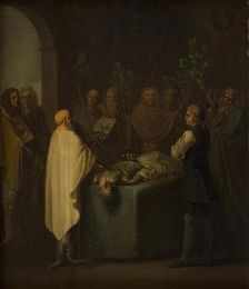 Niels Klim Attends the Sentencing of the Deceased Potuan Prince., 1785-1787. Creator: Nicolai Abraham Abildgaard