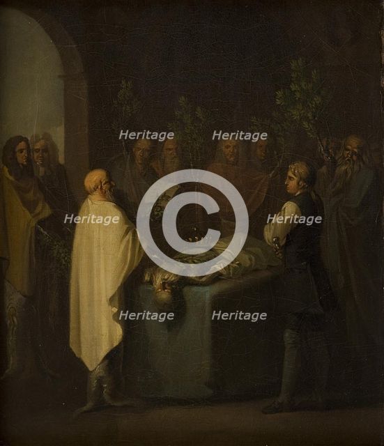 Niels Klim Attends the Sentencing of the Deceased Potuan Prince., 1785-1787. Creator: Nicolai Abraham Abildgaard.