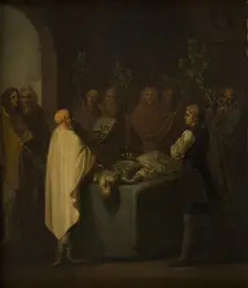 Niels Klim Attends the Sentencing of the Deceased Potuan Prince., 1785-1787. Creator: Nicolai Abraham Abildgaard
