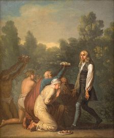 Niels Klim Receives the Homage of the Quamites, 1785-1789. Creator: Nicolai Abraham Abildgaard