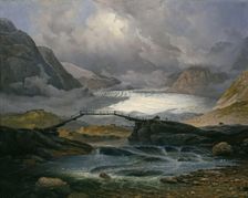 Nigardsbreen in Justedalen, 1846. Creator: Knud Baade