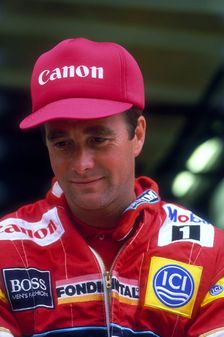 Nigel Mansell at the British Grand Prix, Silverstone, Northamptonshire, 1988