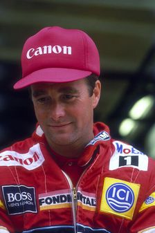 Nigel Mansell at the British Grand Prix, Silverstone, Northamptonshire, 1988