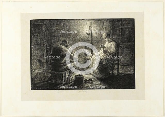 Night, 1860. Creator: Jacques-Adrien Lavieille.