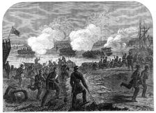 Night attack of the Kent Artillery Volunteers in Ore Creek, near Faversham, 1864. Creator: Unknown