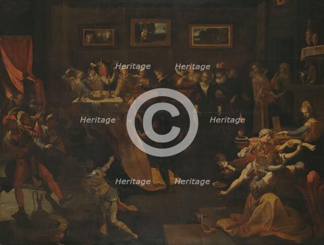 Night Banquet and Masquerade, 1580-1630. Creator: Joos van Winghe.