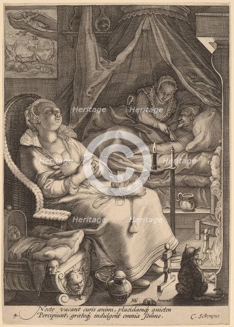 Night, c.1595-1598. Creator: Jan Saenredam.