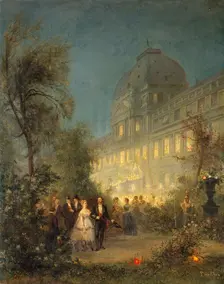 Night fete at Tuileries, June 10, 1867, on the occasion of the visit of foreign sovereigns to the... Creator: Pierre Henri Tetar Van Elven