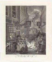 Night, From the Series "The Four Times of the Day", 1738. Creator: Hogarth, William (1697-1764)