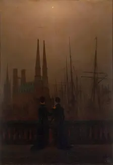 Night in a Harbour, 1818. Creator: Caspar David Friedrich