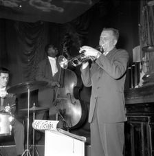 Night jam, Gunnar Siljabloo Nilsson and Carl Henrik Norin's orchestra, Nalen, Stockholm, 1954. Creator: Unknown