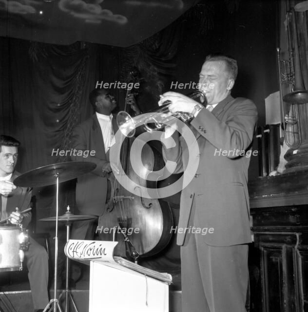 Night jam, Gunnar Siljabloo Nilsson and Carl Henrik Norin's orchestra, Nalen, Stockholm, 1954.  Creator: Unknown.