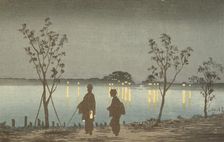 Night on the Sumida River, 1881. Creator: Kobayashi Kiyochika