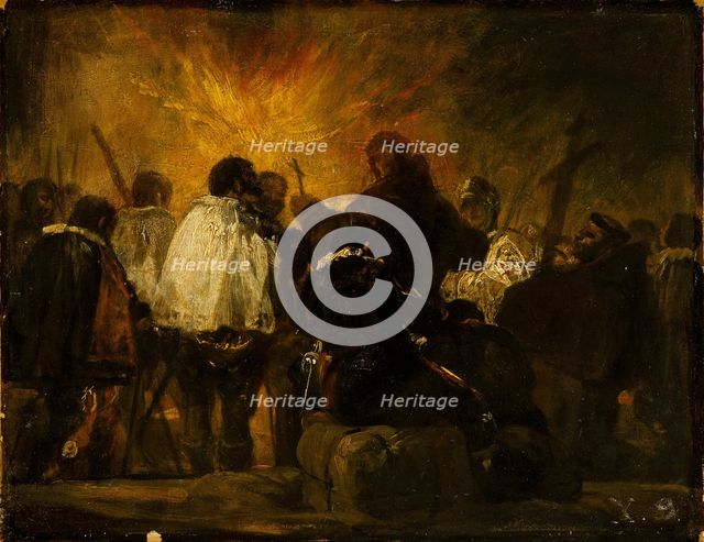 Night of the Inquisition. Artist: Goya, Francisco, de (1746-1828)