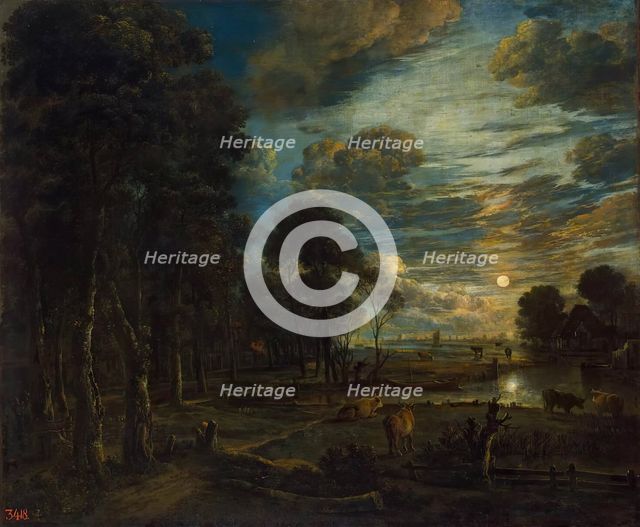 Night Landscape, 1650. Creator: Aert van der Neer.