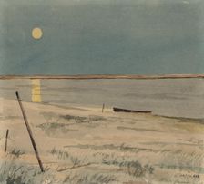 Night Landscape, 1928. Creator: Nikolaj Dmitrievic Travin