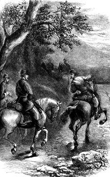 Night march on Harper's Ferry, Virginia, c1861 (c1880)