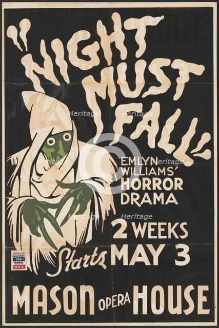 Night Must Fall, Los Angeles, 1938. Creator: Unknown.