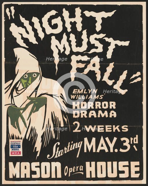 Night Must Fall, Los Angeles, 1938. Creator: Unknown.