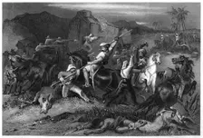 Night sortie and attack on baggage waggons 1857, (c1860)