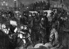 Night scene in Bordeaux, 1871. Creator: Unknown