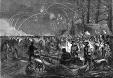 Night secene on the Serpentine, London, 19th century