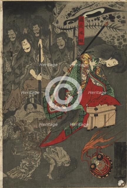 Night Parade of One Hundred Demons at the Soma Palace, 1893. Artist: Utagawa Yoshiiku.