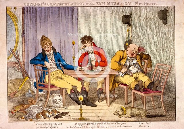 'Night', part IV of Cockneys contemplating on the exploits of the day, 1800. Artist: Anon