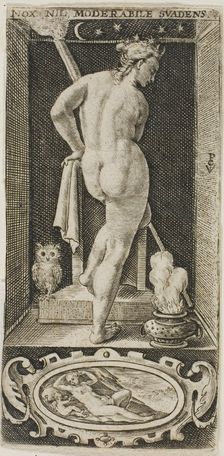 Night, plate four from The Four Parts of the Day, n.d. Creator: Crispijn de Passe I