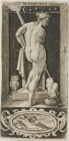 Night, plate four from The Four Parts of the Day, n.d. Creator: Crispijn de Passe I