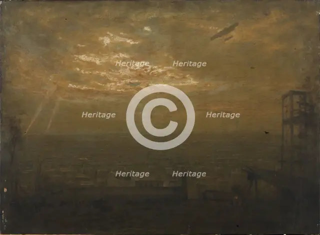 Night Watch by Airplane, 1916. Creator: Jean Joseph Enders.