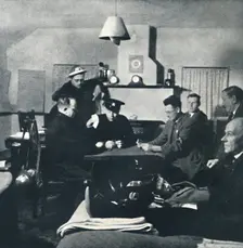 Night watch: the Fire Squad relaxes 1941. Artist: Cecil Beaton