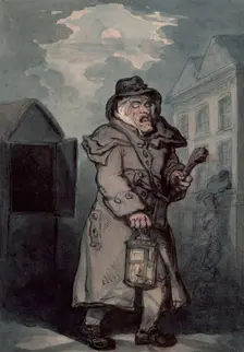 Night watchman, (late 18th century?). Creator: Thomas Rowlandson