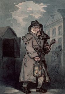 Night watchman, (late 18th century?). Creator: Thomas Rowlandson
