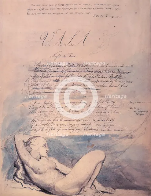 'Night the First', 1797. Creator: William Blake.