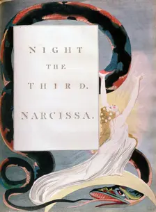 Night the Third Narcissa title-page from the Nights of Edward Young's Night Thoughts, c1797. Artist: William Blake