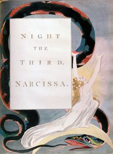 Night the Third Narcissa title-page from the Nights of Edward Young's Night Thoughts, c1797. Artist: William Blake