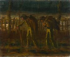 Night Vagrants with Backpack, 1911-1913. Creator: Ladislav Mednyanszky