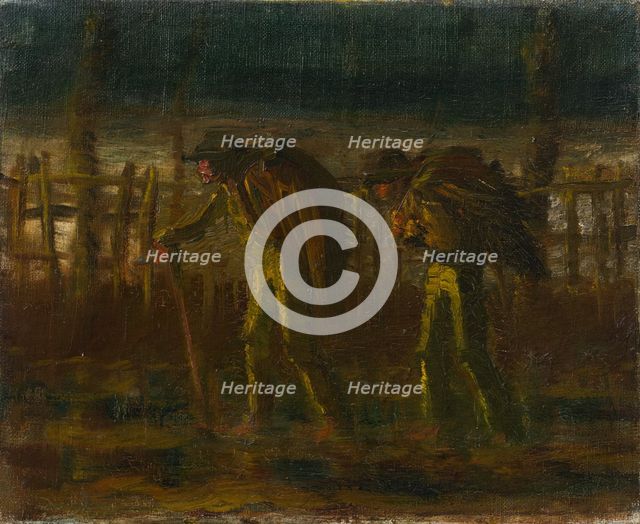 Night Vagrants with Backpack, 1911-1913. Creator: Ladislav Mednyanszky.