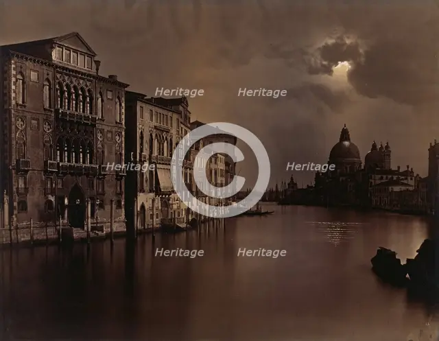 [Night View of the Grand Canal, Venice], ca. 1875. Creator: Carlo Naya.