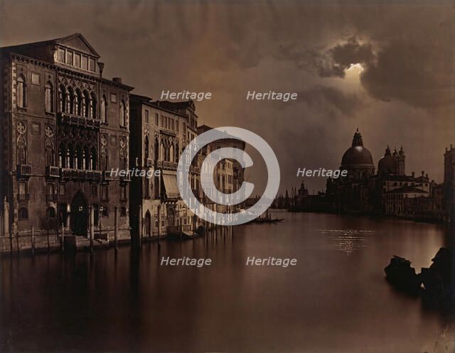 [Night View of the Grand Canal, Venice], ca. 1875. Creator: Carlo Naya.
