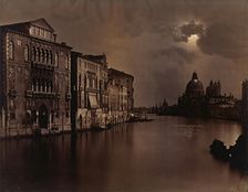 [Night View of the Grand Canal, Venice], ca. 1875. Creator: Carlo Naya